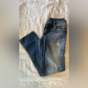 Mavi Women's Distressed Blue Jeans
